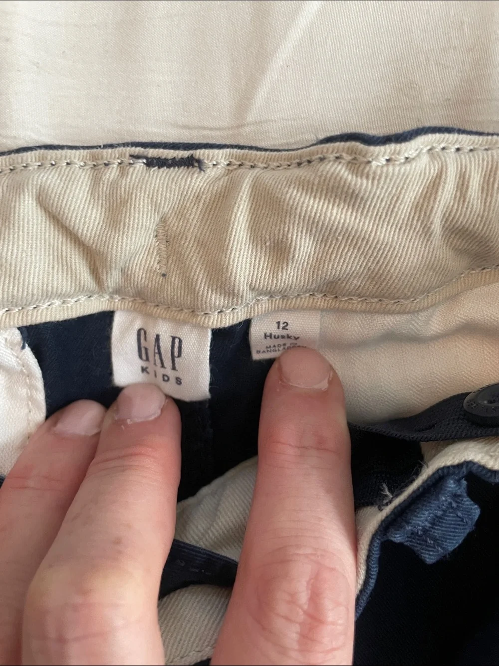 Gap boys husky Navy Straight-Leg Pants